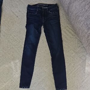 American Eagle Outfitters Women's Dark Blue Skinny Jeans